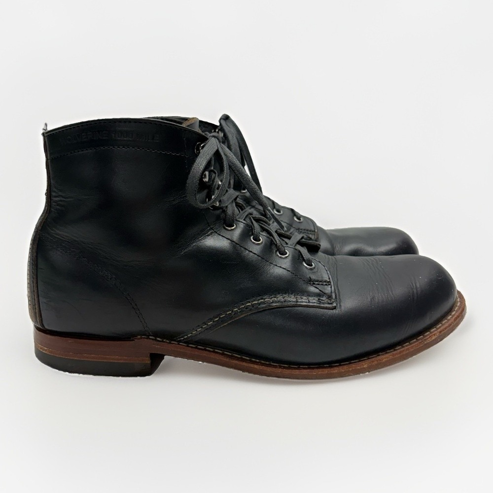 Wolverine  1000 Mile Plain-Toe Classic Black Leather W05300 Men's Size 12 D